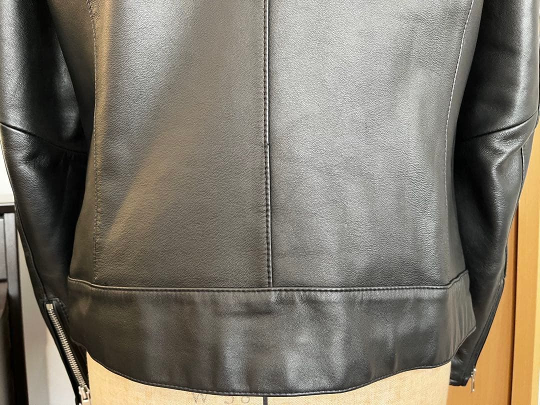 EDFICE シングルライダース　ジャケット　ラムレザー　 S