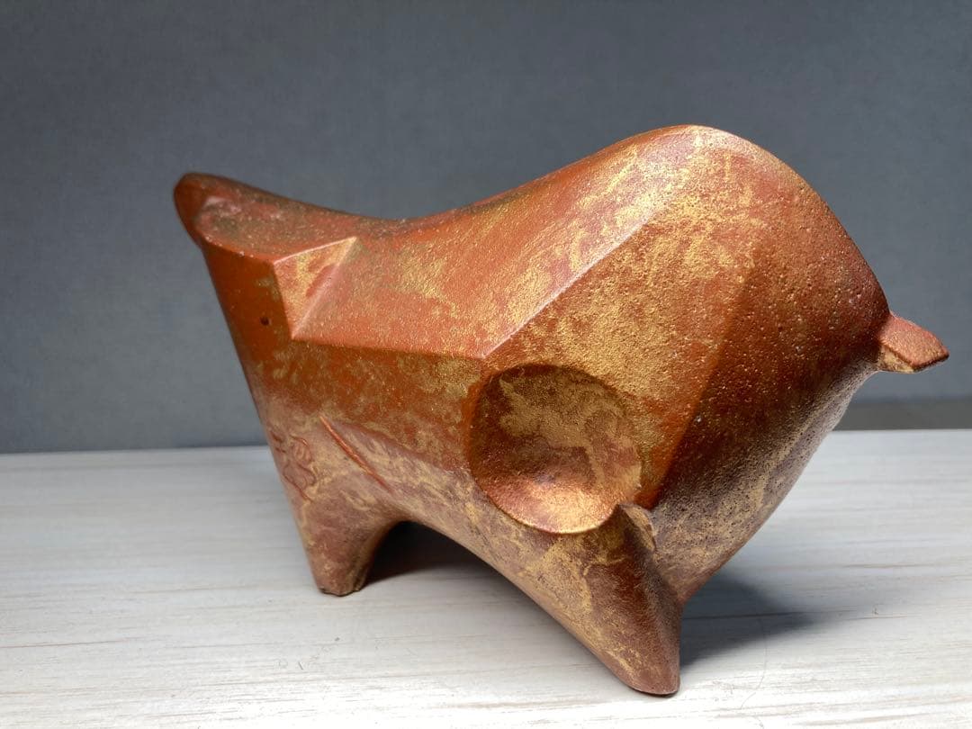 【激レア】三枝惣太郎　干支　牛　鋳鉄製　置物