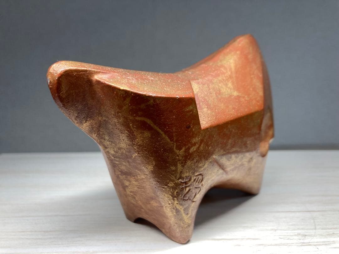 【激レア】三枝惣太郎　干支　牛　鋳鉄製　置物