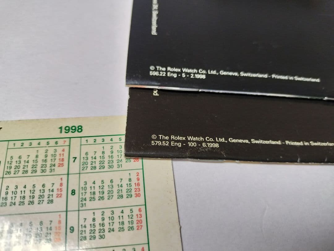 ROLEX Cosmographデイトナ 1998年箱と付属品11点セット