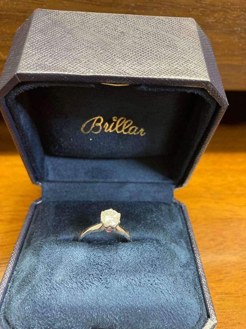ブリジャール モアサナイト リング 指輪 1カラット　ピンクサファイア 14号