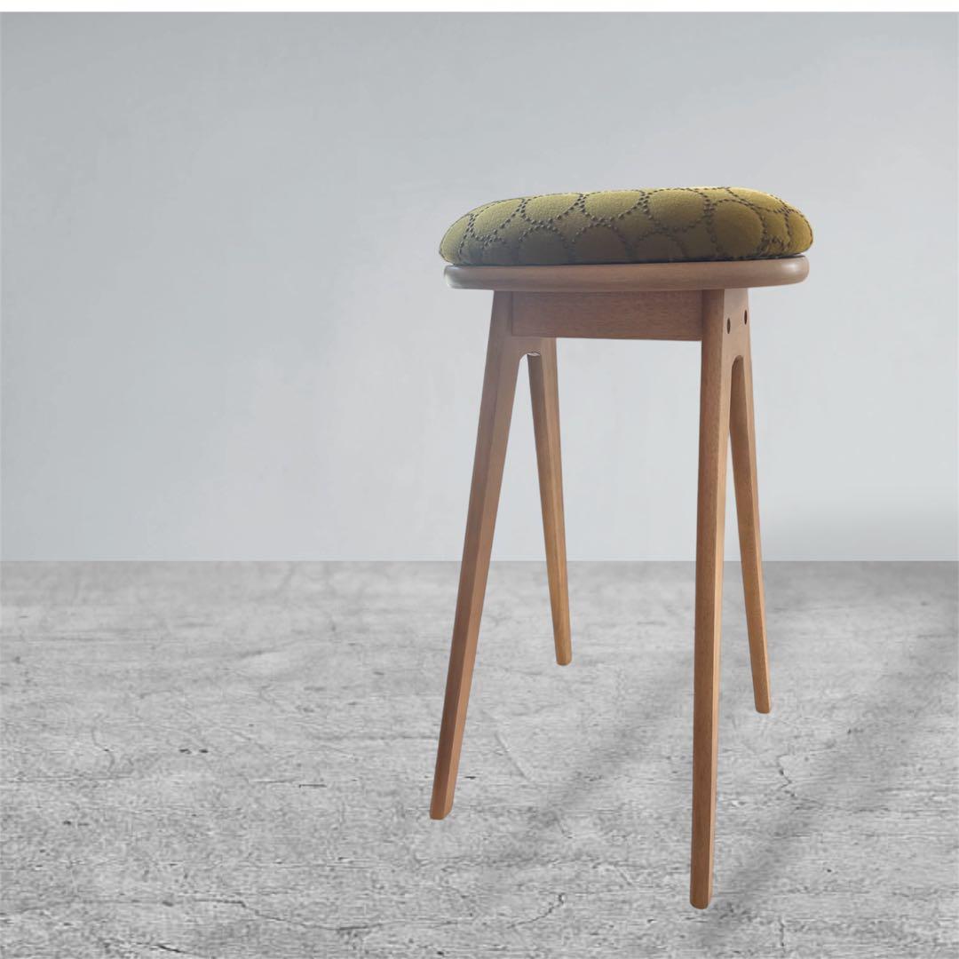 ミナペルホネン生地使用スツール　ハイスツール　キッチンスツール　インテリア　家具