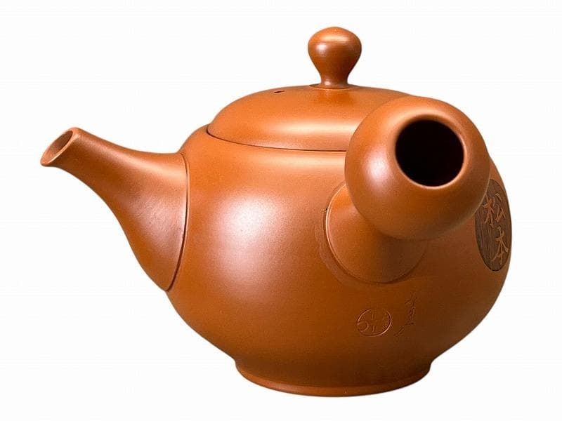 旧家蔵出 新品 常滑焼 吉川雪堂 吉川壺堂 合作 朱泥 急須 茶器 真作保証 ①