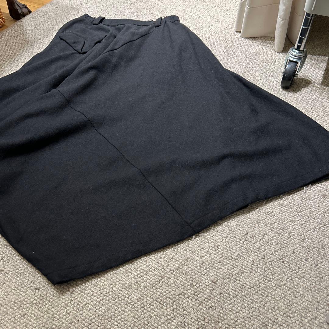 センソユニコ　萌　モユルアシンメトリー黒サルエルパンツ　ブラック　M〜L