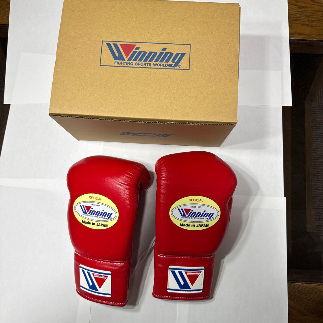 k*u様 Winning 試合用ボクシンググローブ 8oz 8オンス レッド 新