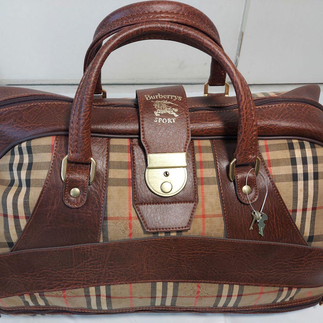 ★Burberryes SPORT Big ボストンバック ◎vintages