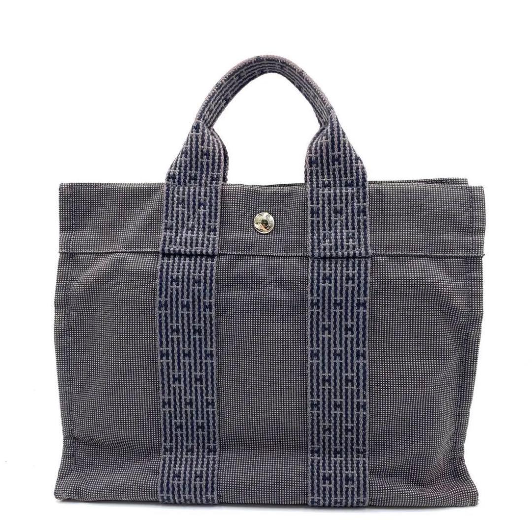 エルメス◎HERMES フールトゥ ハンドバッグ PM エールライン グレー 灰