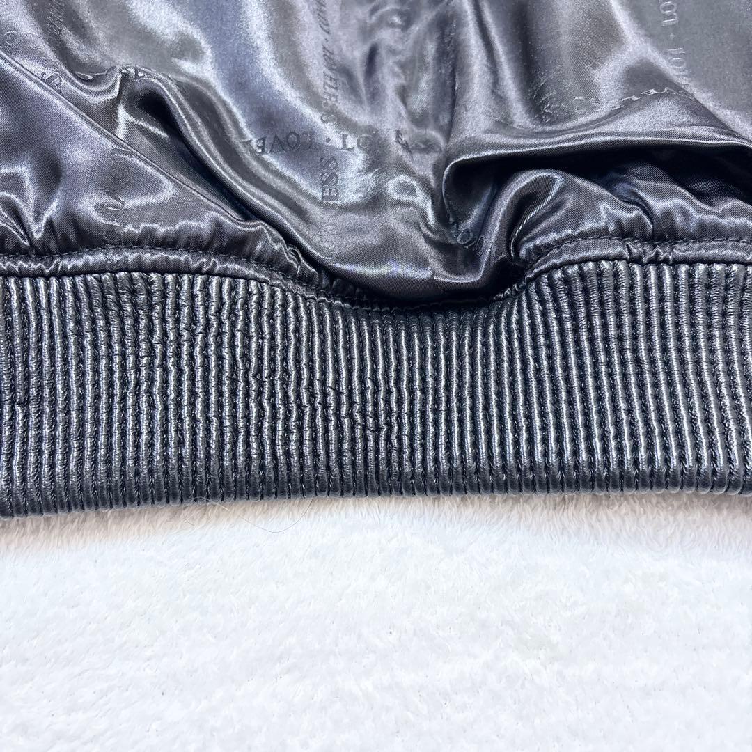 LOVELESS シングルライダース MA-1 羊革 スタッズ ブラック