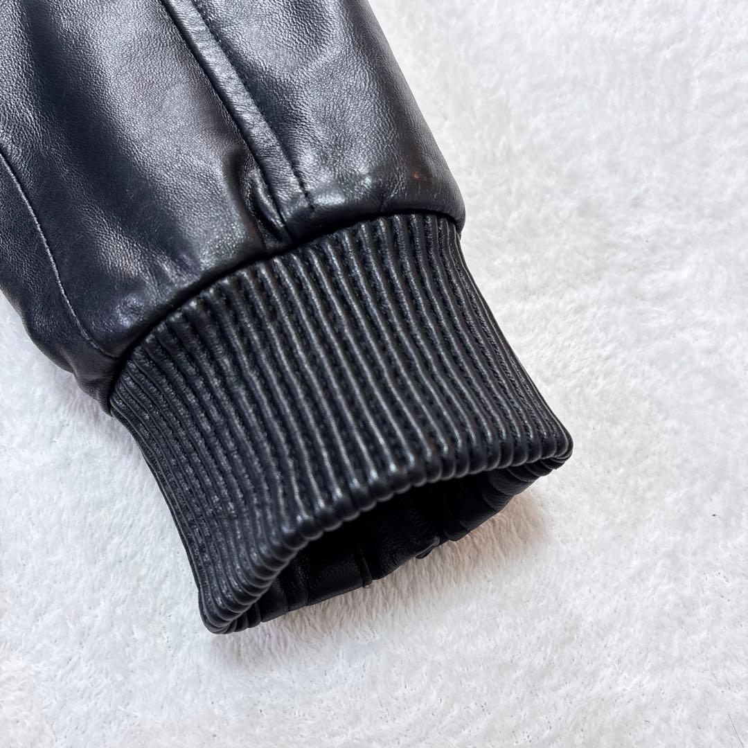 LOVELESS シングルライダース MA-1 羊革 スタッズ ブラック