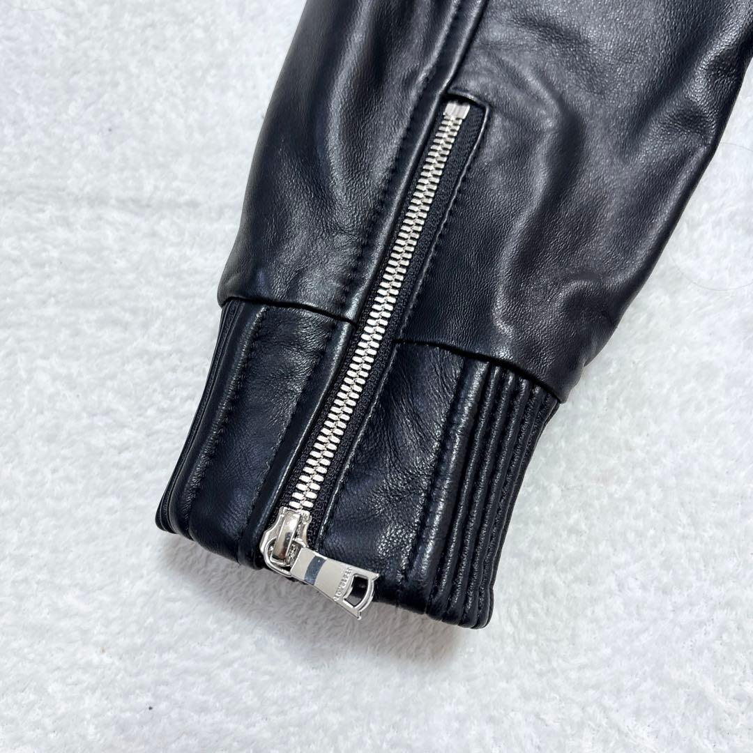 LOVELESS シングルライダース MA-1 羊革 スタッズ ブラック