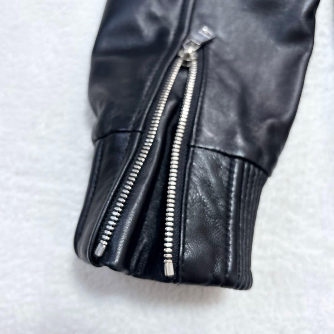 LOVELESS シングルライダース MA-1 羊革 スタッズ ブラック