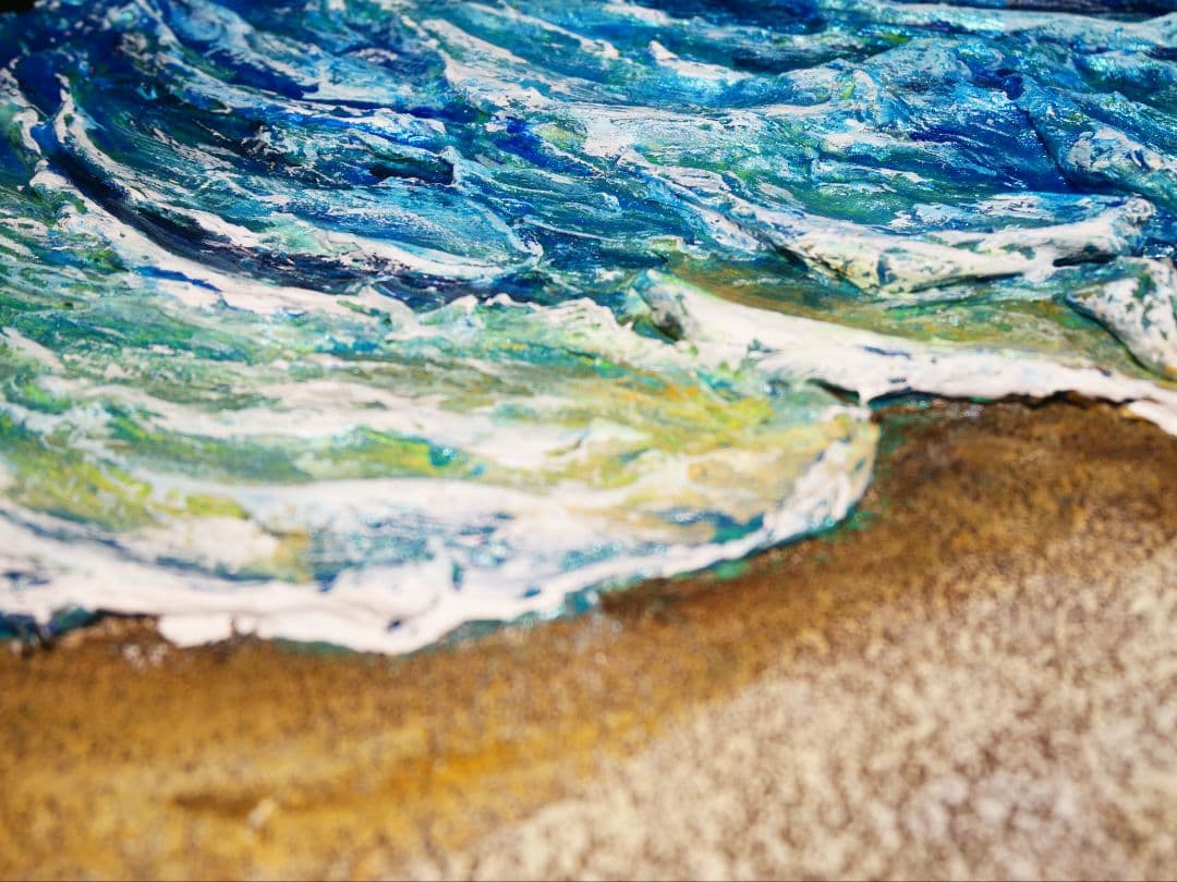 油絵 絵画 【海辺の砂浜】