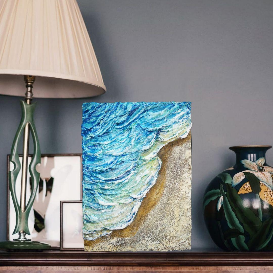 油絵 絵画 【海辺の砂浜】