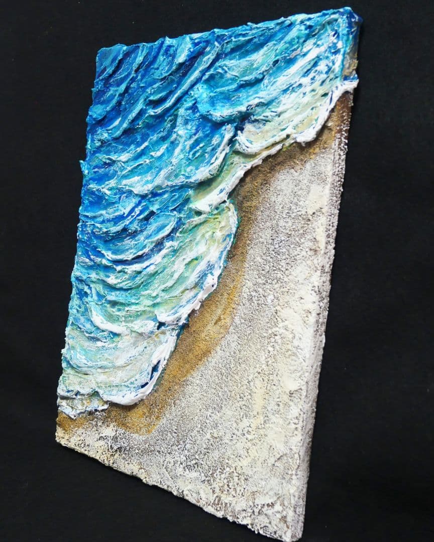 油絵 絵画 【海辺の砂浜】