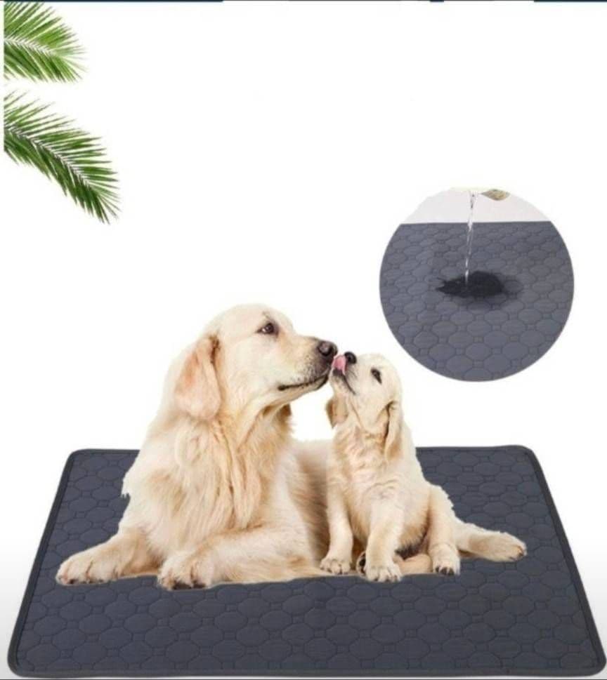 グレー2枚 洗える ペットマット ペットシーツ トイレシート 防水 犬 猫