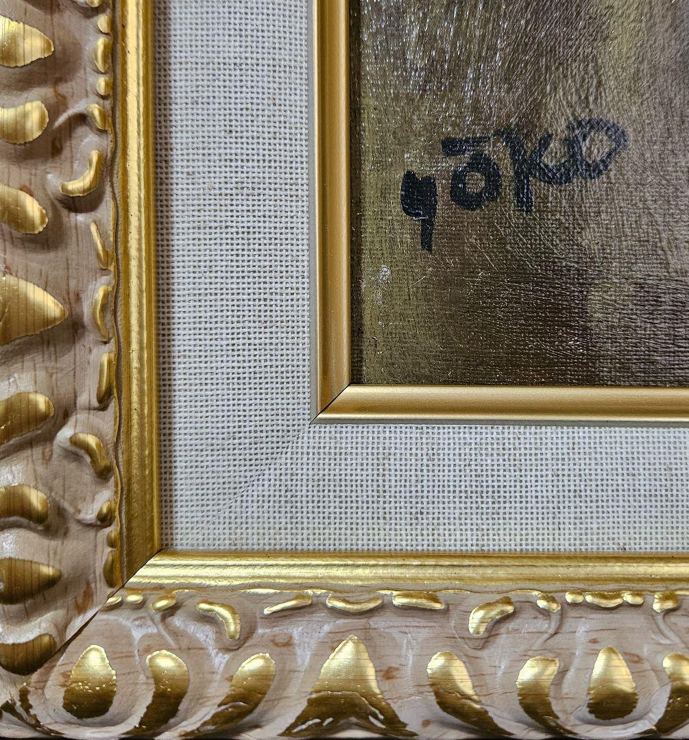 【真筆保証❗】湯浅洋子筆　油彩油絵　肉筆　題『ばら』額装　登録証付　師　錦儀一郎