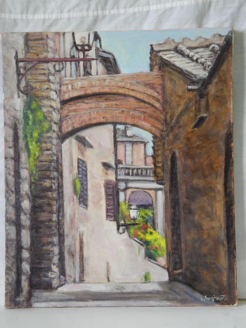 油絵コッレの街角