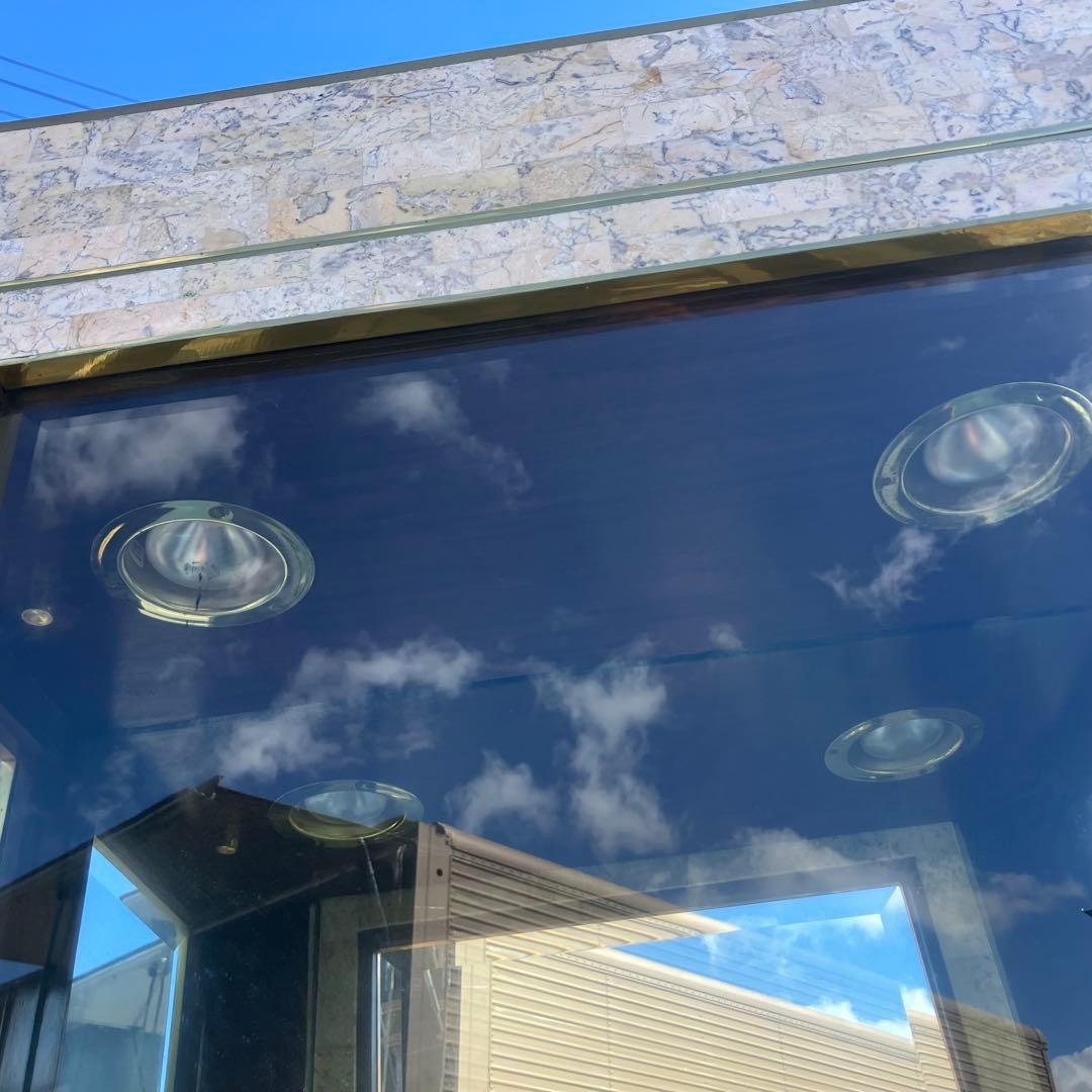 イタリア家具 大理石張り ガラスショーケース 飾り棚 アンティーク ビンテージ