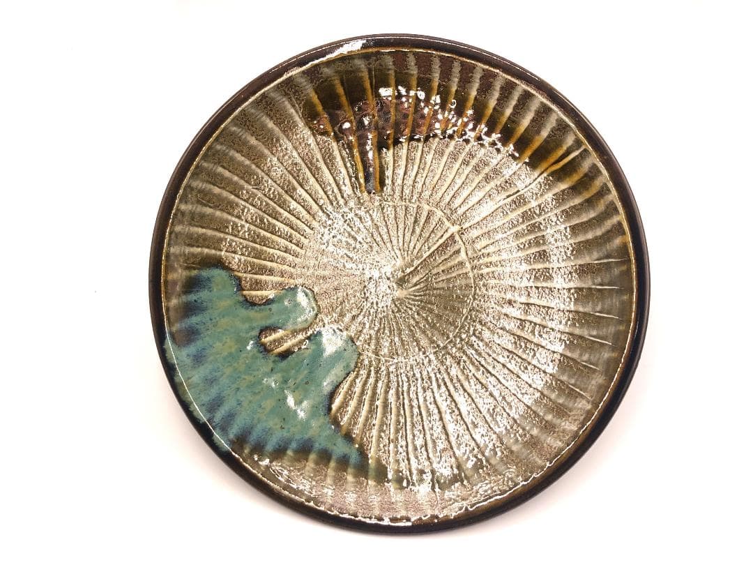 【 飛び鉋大皿 1尺 】　小石原焼　ちがいわ窯