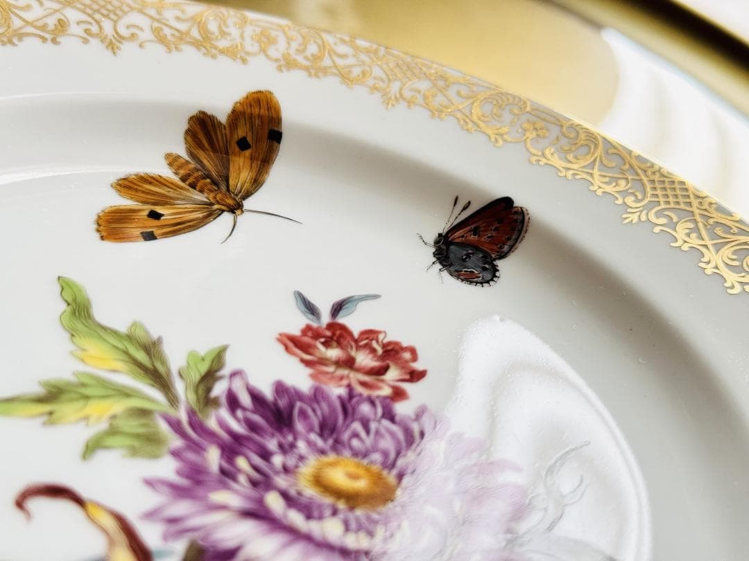 最高峰マイセンMeissen「FFブルーメ」プレート