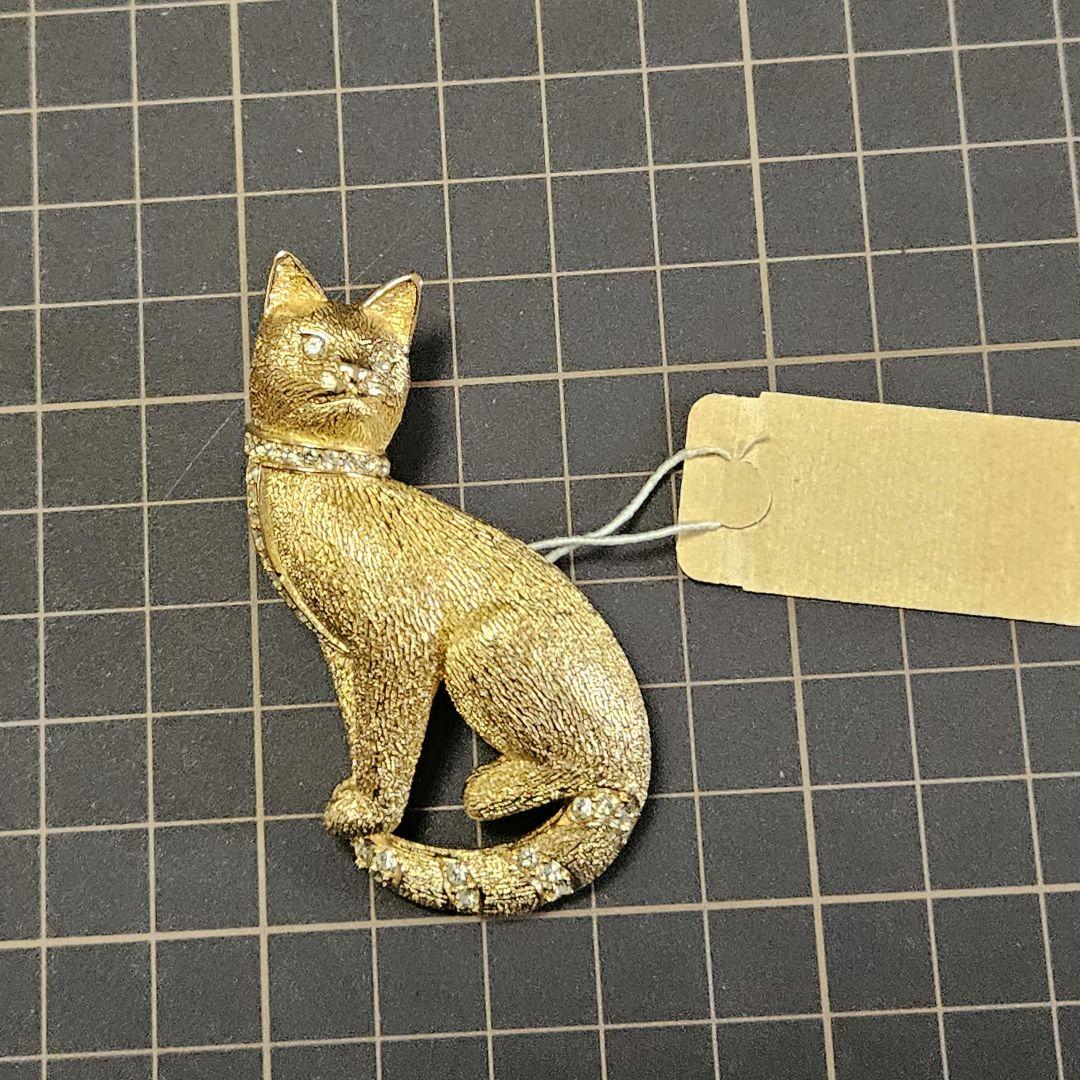 クリスチャン・ディオール　ブローチ　猫　アンティーク　ヴィンテージ　激レア