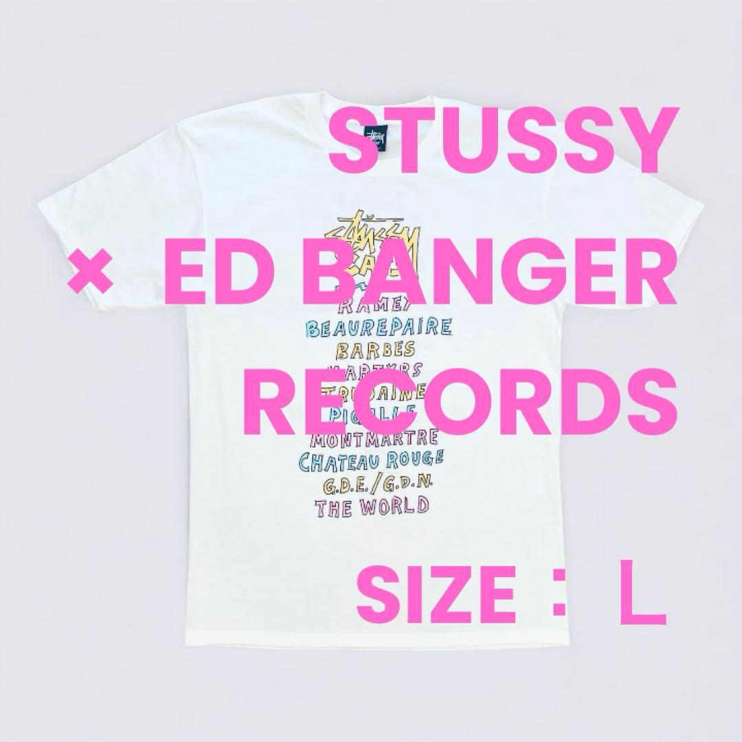 【デッドストック】ステューシー × エド・バンガー・レコード コラボＴ　Lサイズ