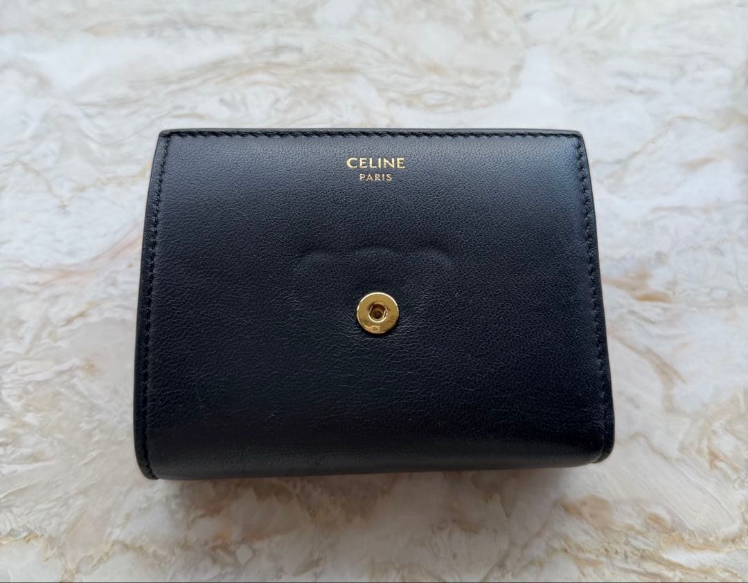 翌日配送★【Celine 】セリーヌ　トリオンフ　ウォレット ブラック