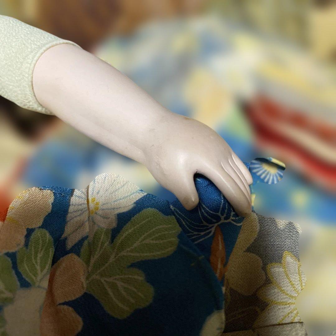 古い市松人形　１２号　４２ｃｍ　昭和初期　色白細面べっぴんさん