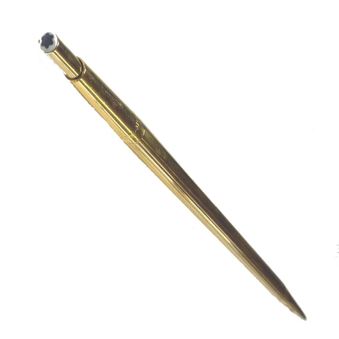 【モンブラン】ノブレスゴールド 細身ストライプパターン シャープペンシル