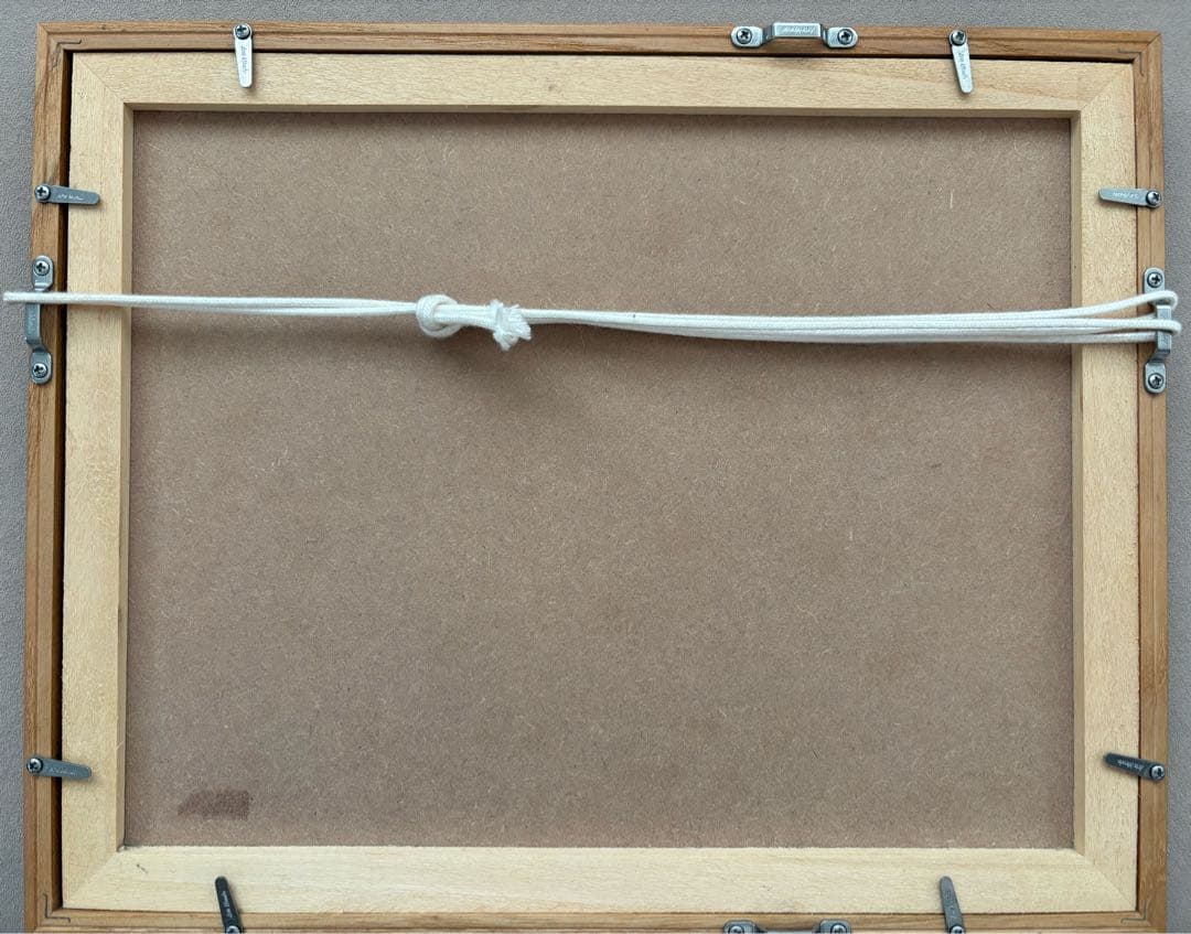 希少バーズワーズ　シルクスクリーンflowers ベージュクリーム