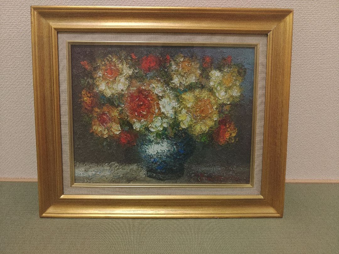 油絵　渡部ひでき　薔薇