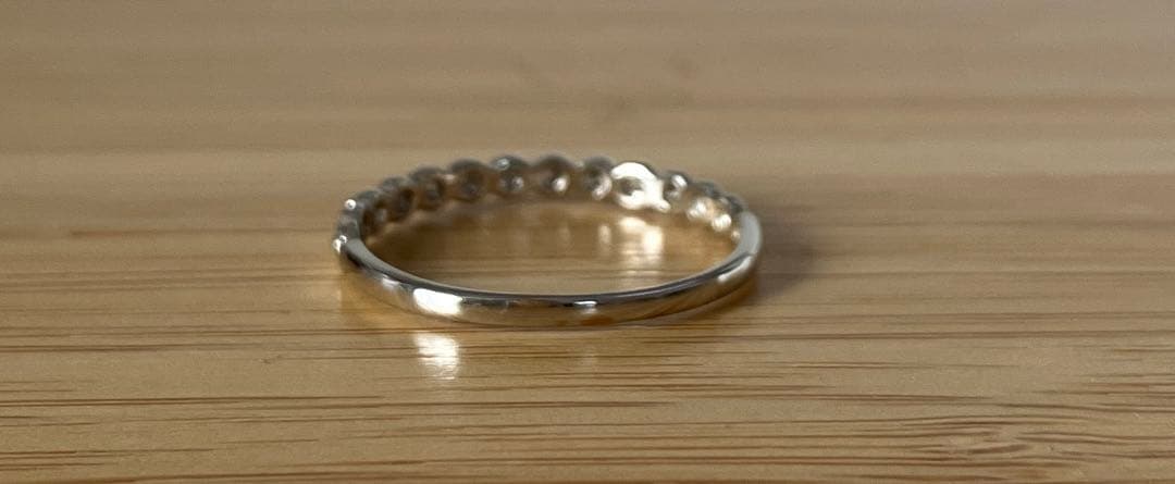 ル*W様 中古　ジュエリーツツミ　ホワイトゴールドダイヤモンドリング　13号