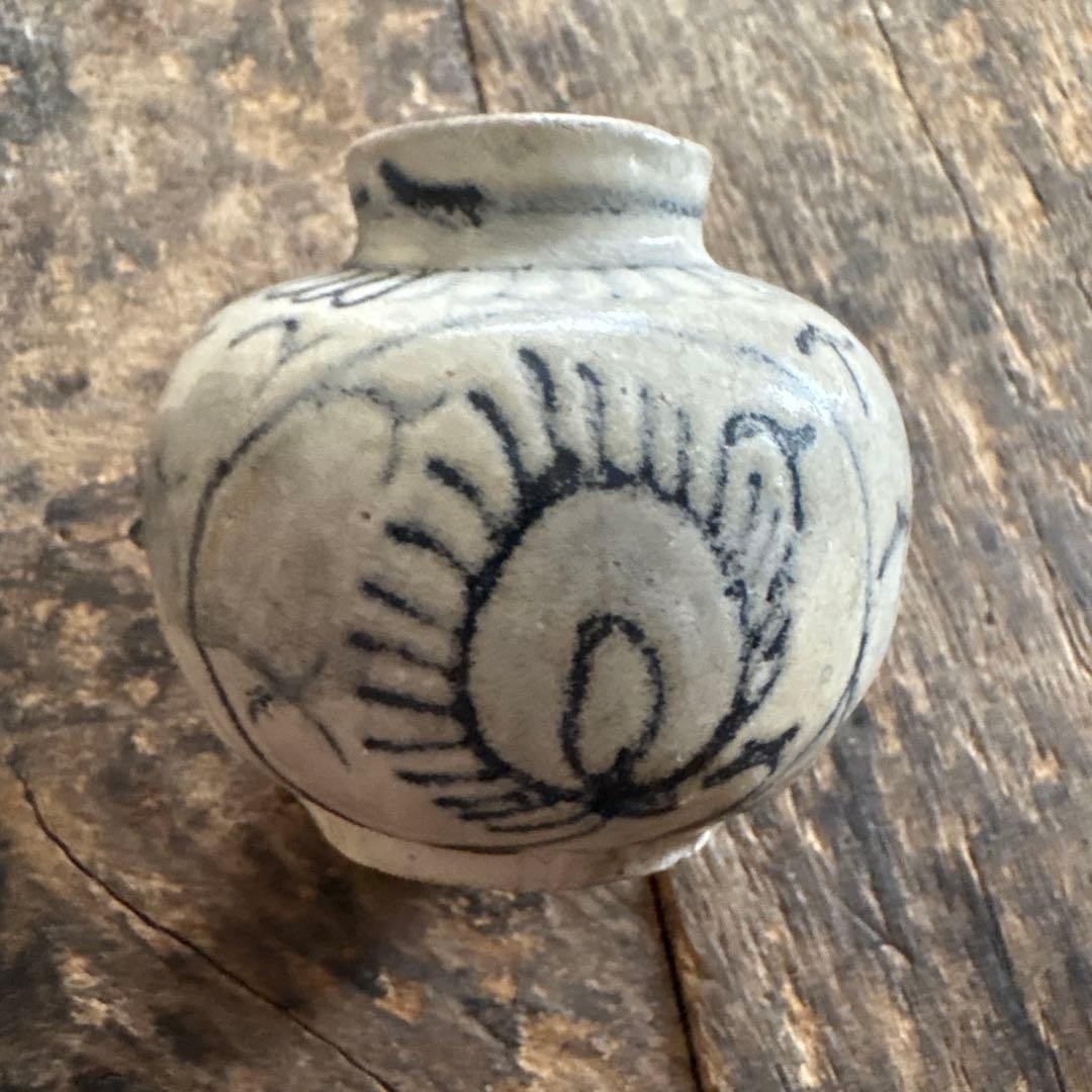 安南　染付小壺　2点