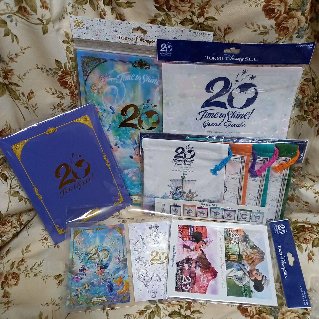 ディズニー　シー　20周年　クリアホルダー　ポストカード　巾着　など新品