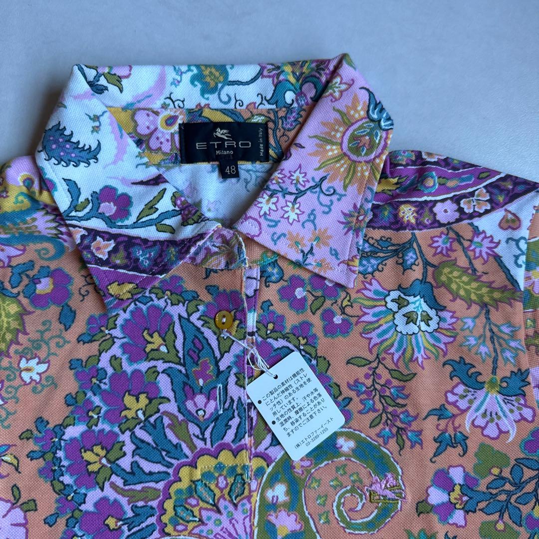 【新品未着用タグ付き】ETRO エトロ ペイズリー柄 ポロシャツ 半袖
