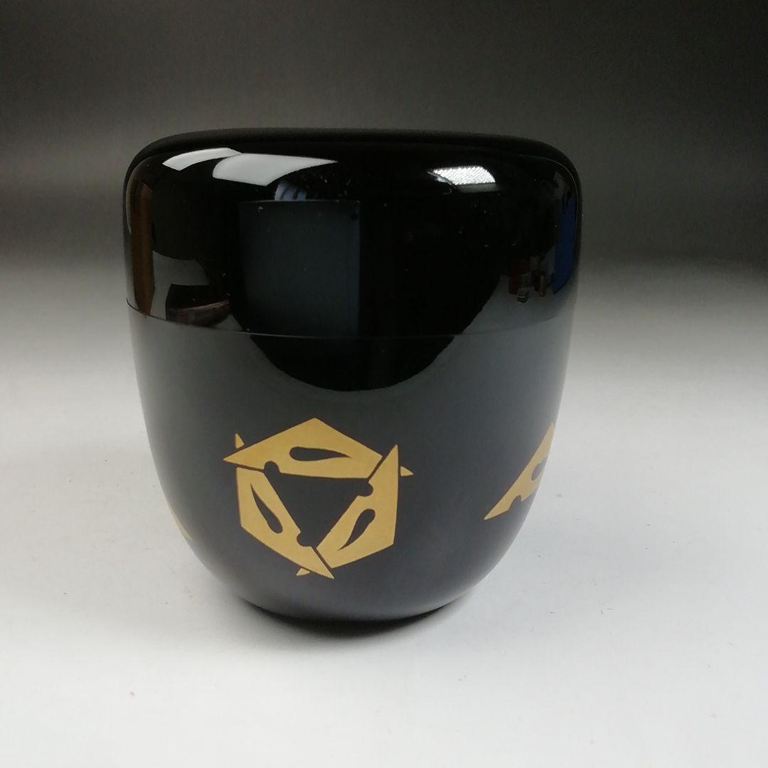 Ｔ１０００　棗　『うろこ鶴蒔絵』『内朱塗』『塗師　辻石斎』　共箱　茶道具