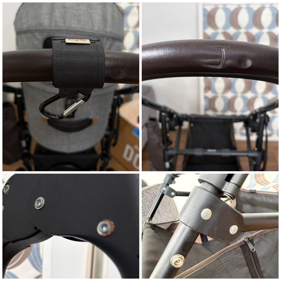 コットは試乗のみ　エアバギーDOME3 レギュラー　ペットカート　アースグレー