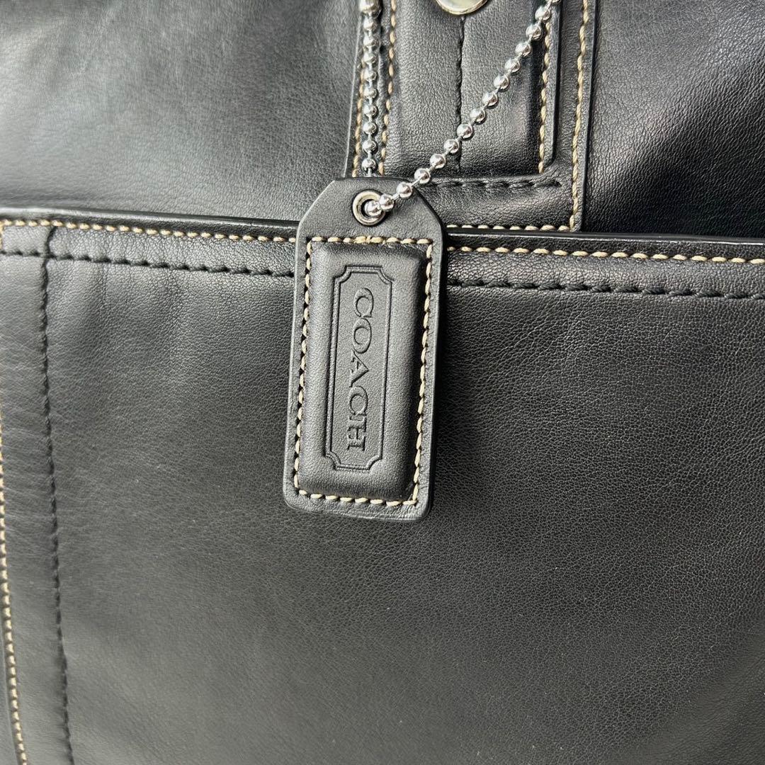 ✅【美品】メンテ済み　コーチ　ビジネスバッグ　COACH ショルダー　レザー