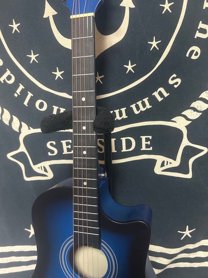 新品特価‼️未使用❣️ブルーburst色　トリプル０size アコースティック‼️