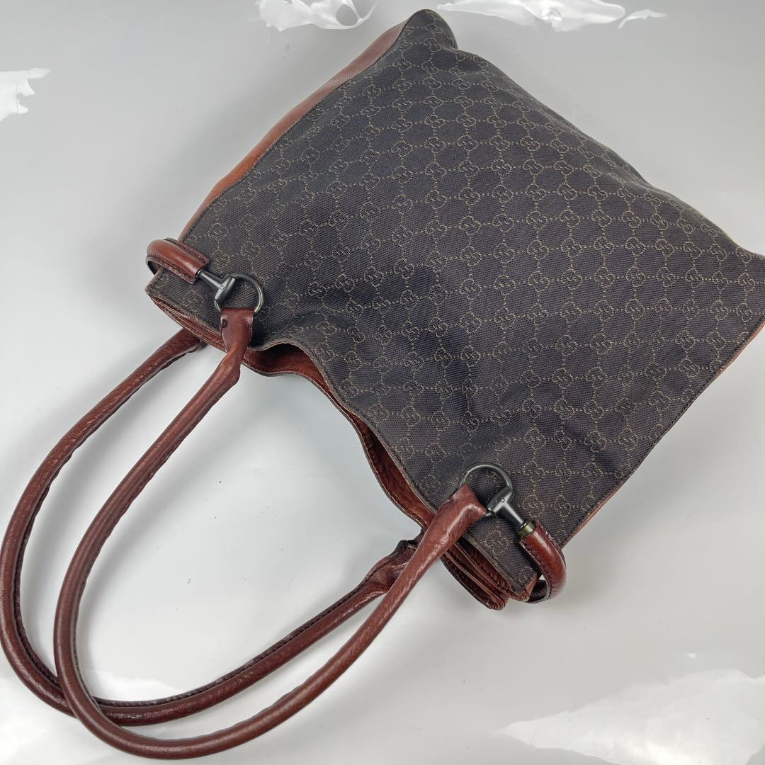 【極美品】GUCCI グッチ ホースビット GG デニム カーフ レザー 本革