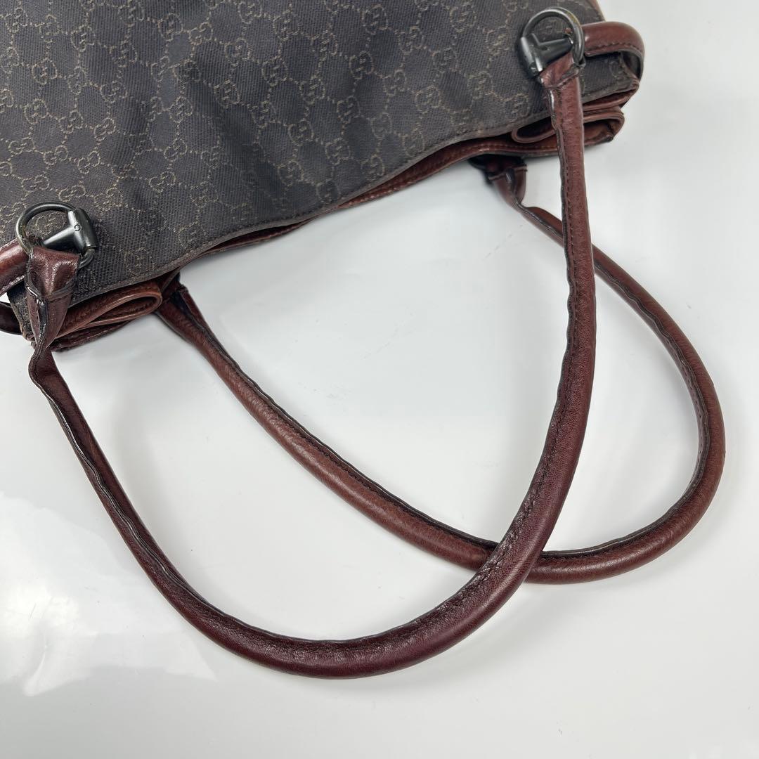 【極美品】GUCCI グッチ ホースビット GG デニム カーフ レザー 本革