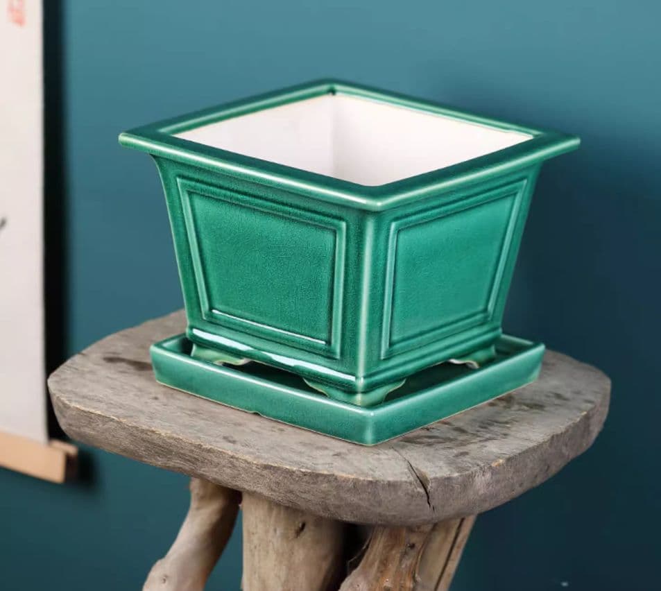 盆栽鉢 青磁鉢 山野草鉢 多肉植物 植木鉢 小品大品盆栽鉢 陶器鉢置物