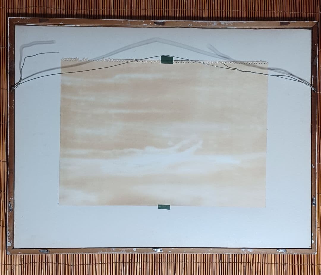 【超希少・真筆】草野心平デッサン「伊豆仲木(中木)にて」パステル・ペン（画用紙）