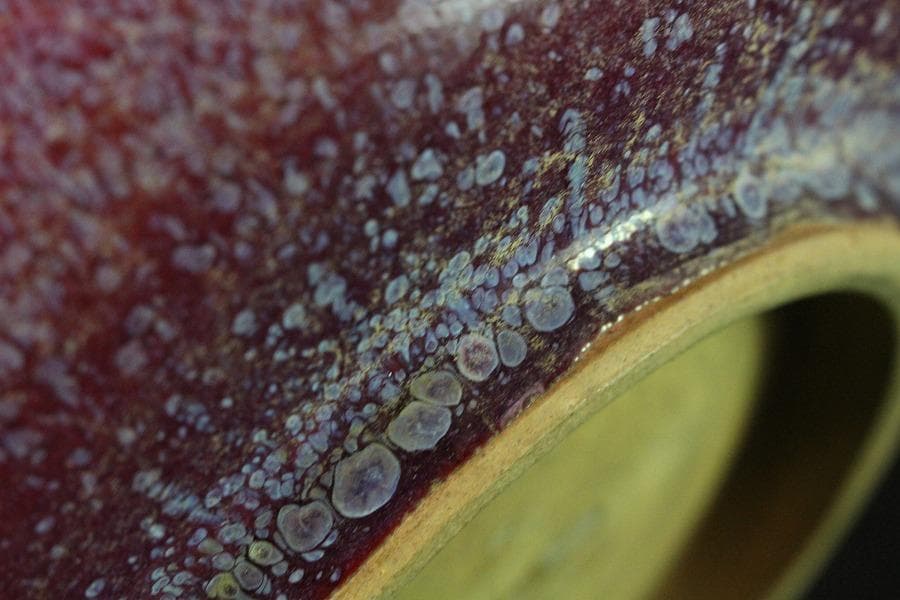 中国美術 鈞窯 斑紫釉 洗 φ18.5cm(K-LC214)