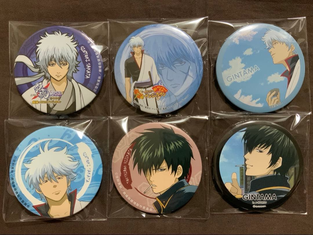 銀魂　坂田銀時　土方十四郎　缶バッジ　ナンジャタウン　J-WORLD 6点