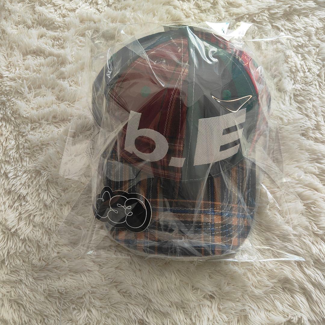b.Eautifulキャップ b.E Hat Blue Plaid Cap