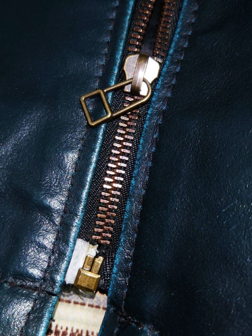 SCHOTT 緑芯 シングルライダースジャケット USA製 グリーン 872