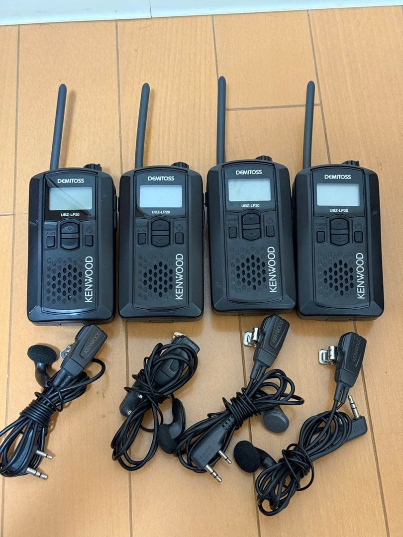 4台セットKENWOOD UBZ-LP20 純正イヤホン特定小電力トランシーバー