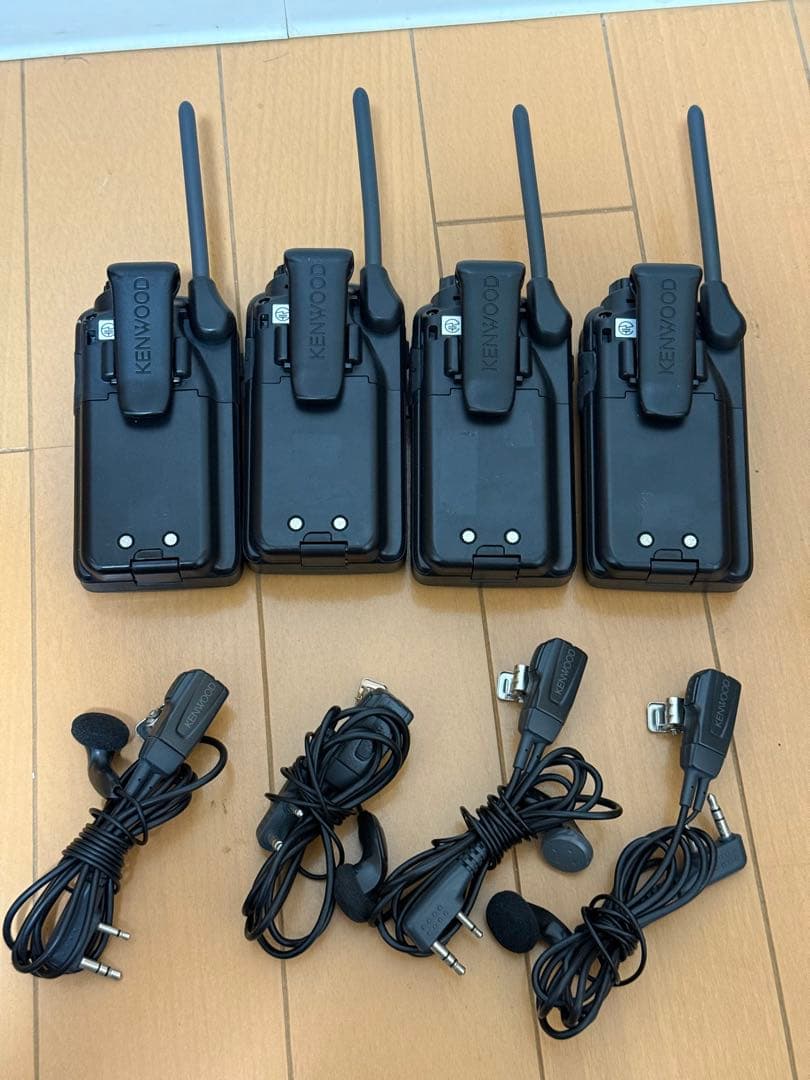 4台セットKENWOOD UBZ-LP20 純正イヤホン特定小電力トランシーバー