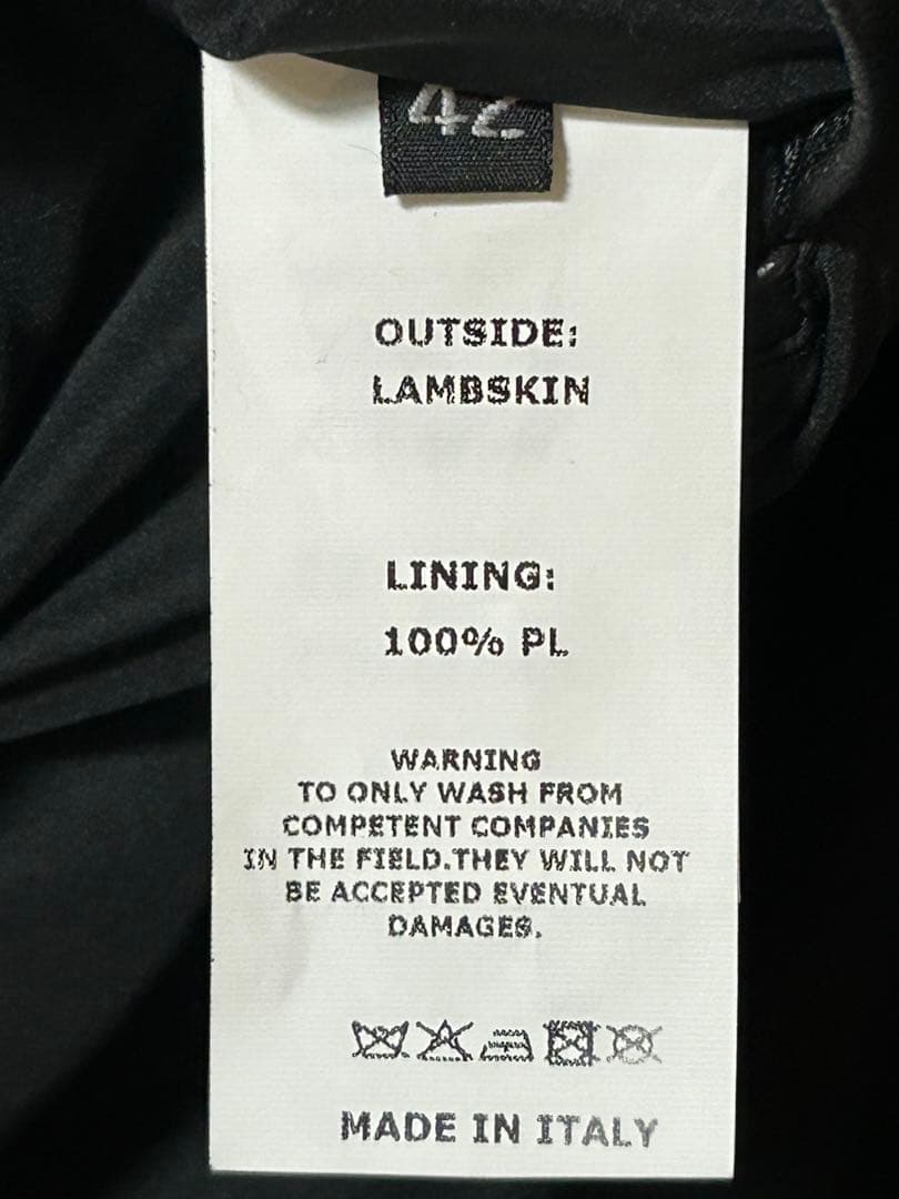 EMMETI エンメティ ラムレザーシングルライダース ITALY